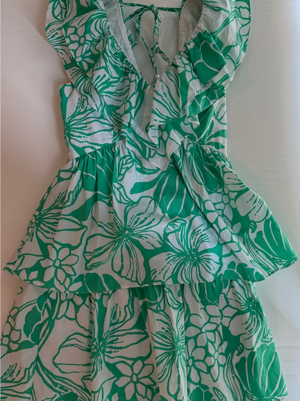 Lilly Pulitzer Hot Pink Script Label on White Fabric